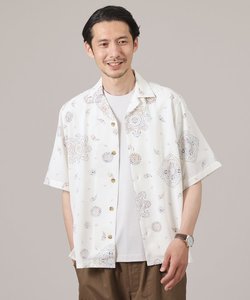 【ペイズリー紋】オープンカラーシャツ