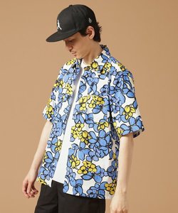 【Made in JAPAN】多色フラワープリント 半袖シャツ