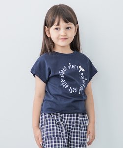 【100-140】フロントモチーフTシャツ