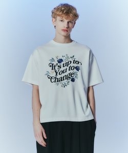 ウェーブレタードフラワーTシャツ