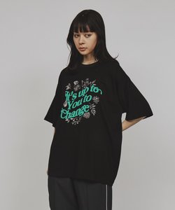 ウェーブレタードフラワーTシャツ