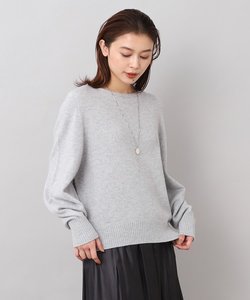 【洗える】シルク＆カシミヤ混 ボートネックニット