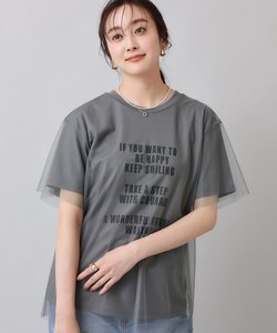 【カジュアル／シアー】チュールロゴTシャツ