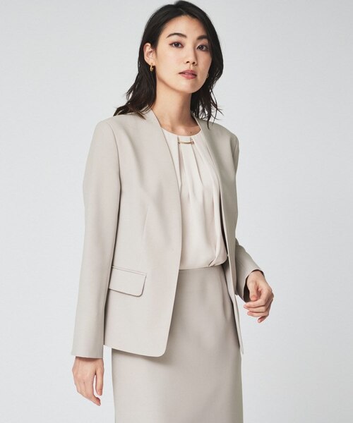 お値段変更宜しくお願い致しますEMPORIO ARMANI ノーカラージャケット EMPORIO ARMANIエンポリオアルマーニ イタリア製ノーカラー