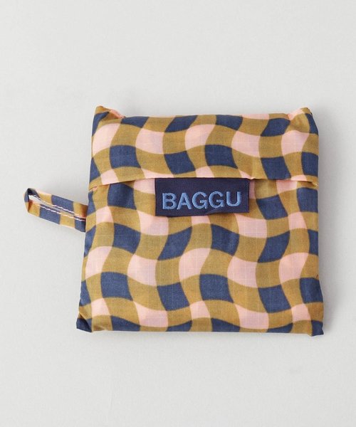 ◇ベビー エコバッグ ウェービーギンガムピーチ ＜BAGGU バグゥ