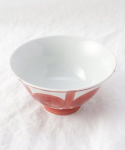 藍花 大丸紋 赤 飯碗