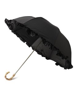 遮光率100％2段折傘 晴雨兼用 日傘 フリル