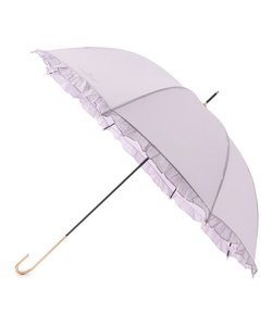 フェミニンフリル 雨傘 日傘 遮光 レイン 長傘