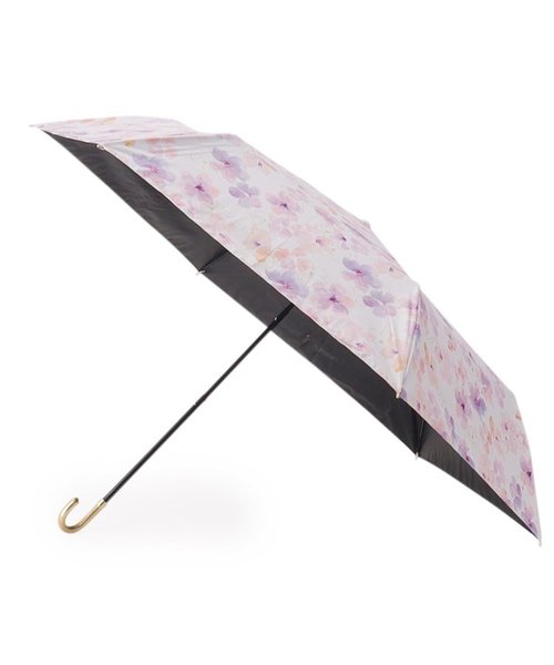遮光率100％ UVカット率100％ 遮光オキザリス mini 日傘 晴雨兼用 折りたたみ傘