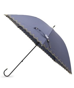 【晴雨兼用/UV】遮光星柄スカラップ 長傘
