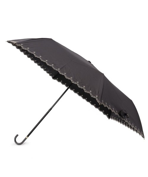 【晴雨兼用/UV】遮光星柄スカラップ 折傘
