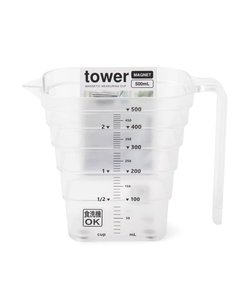 tower タワー マグネット段々計量カップ 500ml