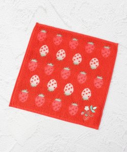 ◆【ワンズテラスオリジナル】苺 タオルハンカチ 刺繍