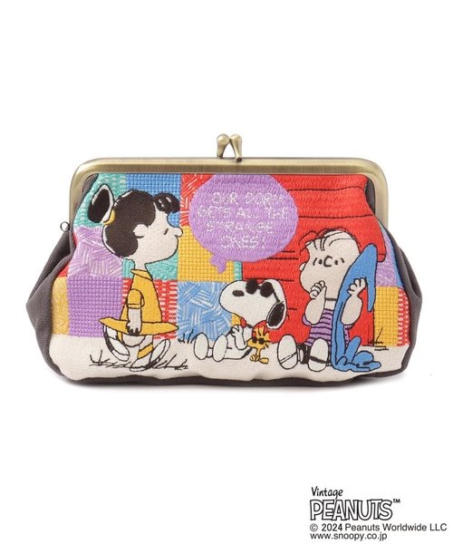 SNOOPY 畳刺繍ペンポーチ がま口