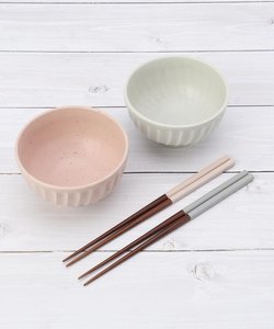【ワンズテラスオリジナル】トルデュ 飯碗＆箸ペアセット