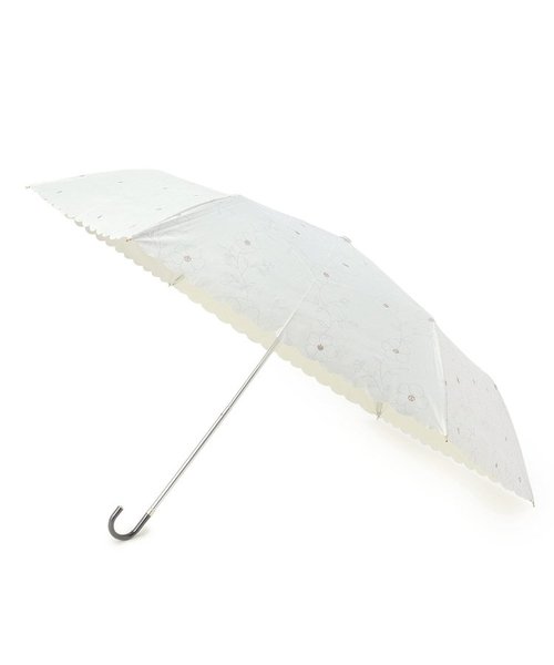 【晴雨兼用/UV】遮光ラインフラワー 折傘