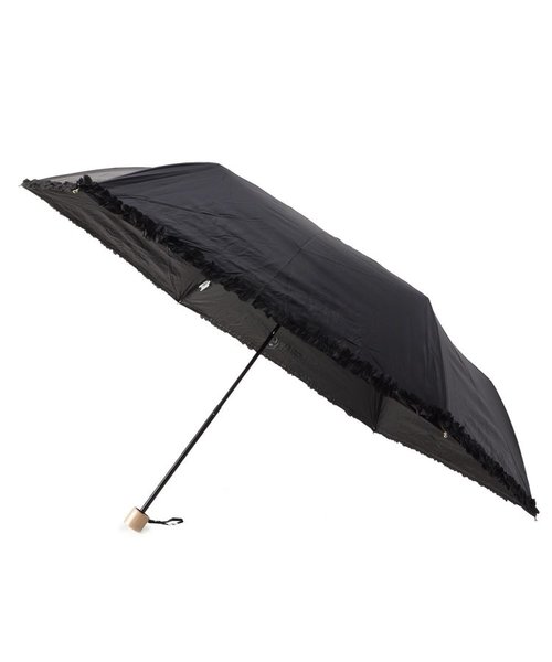 【晴雨兼用/UV】遮光フリルスレンダー 折傘