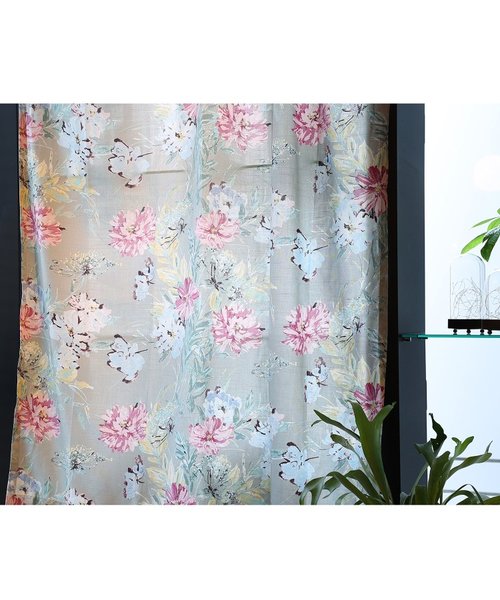 フラワープリントカーテン W100×H135cm | LAURA ASHLEY（ローラ