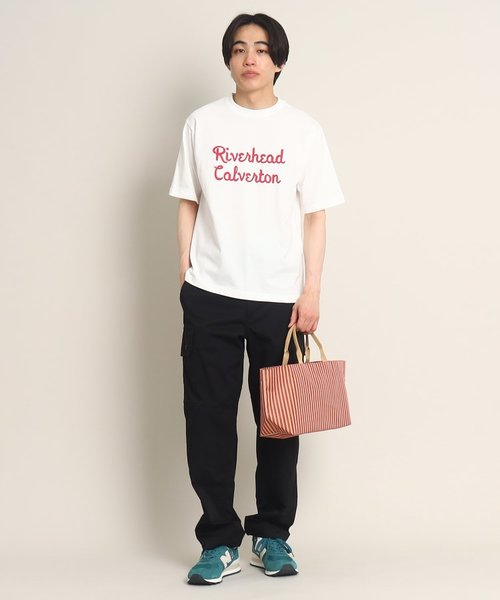 HOLLINGWORTH COUNTRY OUTFITTERS】ストライプビッグトートバッグ-