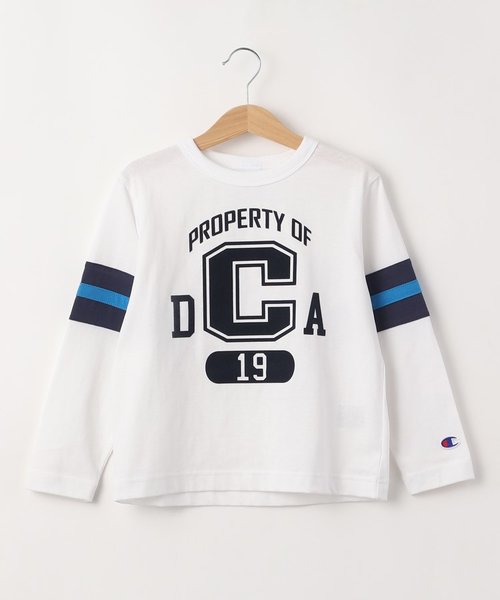 Champion（チャンピオン）フロッキープリントロングスリーブTシャツ