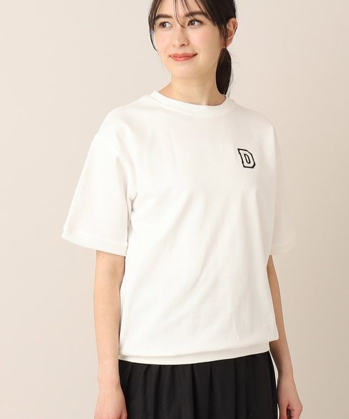 【ユニセックス・洗える】ロゴ刺繍Tシャツ