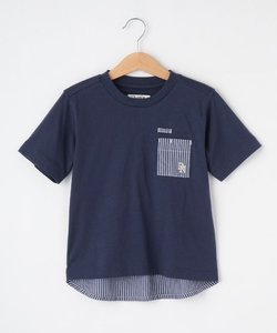 【リンクコーデ】ストライプ切替Tシャツ