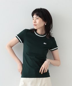 【LACOSTE】スリムフィットリブ衿Tシャツ