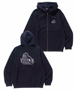 BACKSIDE SLANTED OG ZIP HOODED SWEATSHIRT