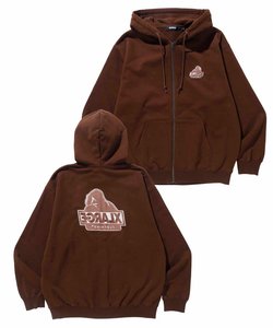 BACKSIDE SLANTED OG ZIP HOODED SWEATSHIRT