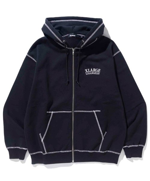 CONTRAST STITCH ZIP HOODED SWEATSHIRT | XLARGE（エクストララージ ...