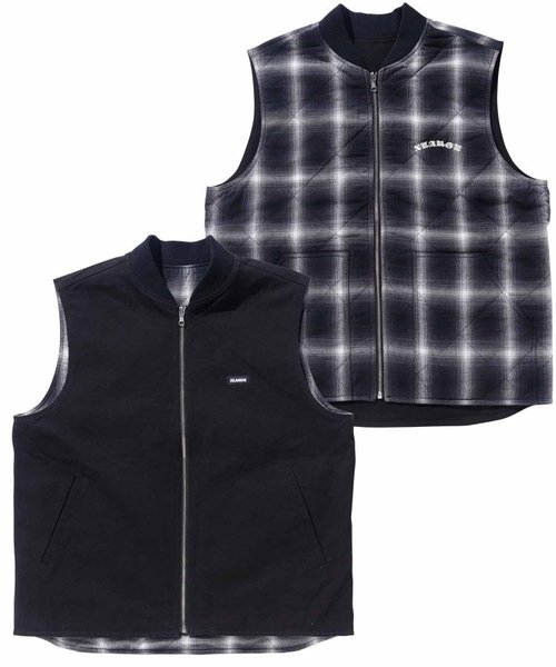 OMBRE PLAID REVERSIBLE VEST