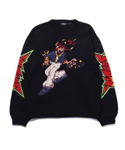 BURNING MONSTER CREWNECK KNIT