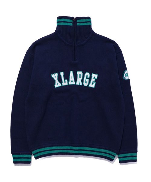 ARCH LOGO HALF ZIP PULLOVER KNIT