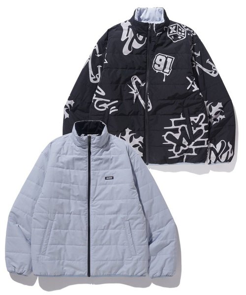 ALLOVER PRINT REVERSIBLE PUFFER JACKET