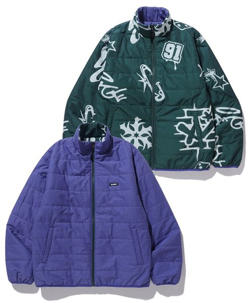 ALLOVER PRINT REVERSIBLE PUFFER JACKET