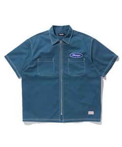 ZIP UP S/S WORK SHIRT