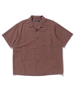 EMBROIDERED S/S PLAID SHIRT