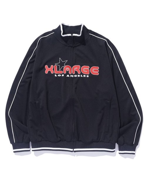 EMBROIDERED LOGO PIPING TRACK JACKET