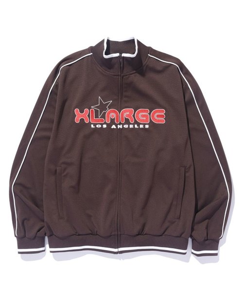 EMBROIDERED LOGO PIPING TRACK JACKET