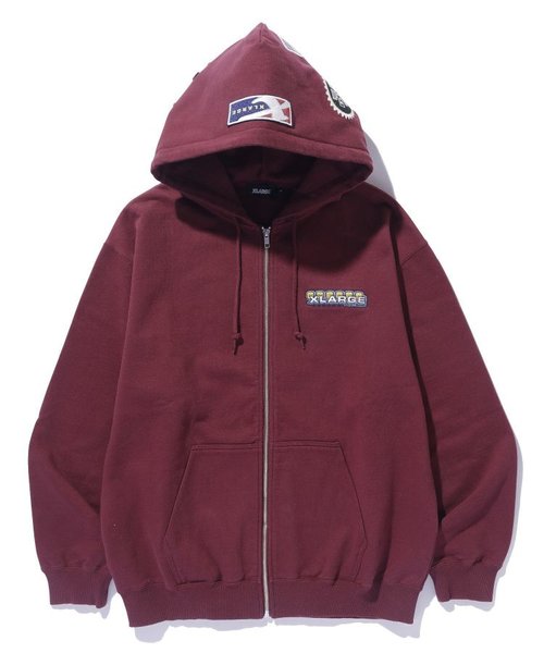 MULTI?EMBLEM ZIP HOODED SWEATSHIRT