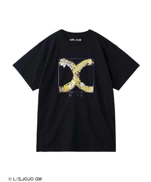 X-GIRL X JOJO GOLDEN BOX LOGO ジョジョ Tシャツ