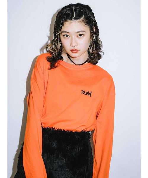 WEB限定】EMBROIDERY MILLS LOGO L/S BIG TEE EC | X-girl（エックス