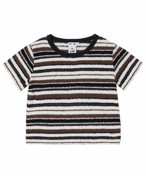 STRIPED_TERRY_CLOTH_S/S_BABY_TEE_X-girl