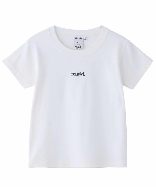 EMBROIDERED_MILLS_LOGO_S/S_BABY_TEE_X-girl