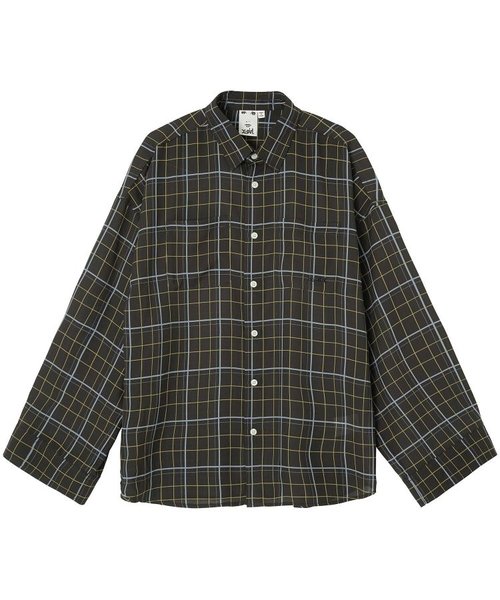 WIDE SLEEVE PLAID SHIRT