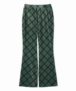 TARTAN PLAID FLARE PANTS