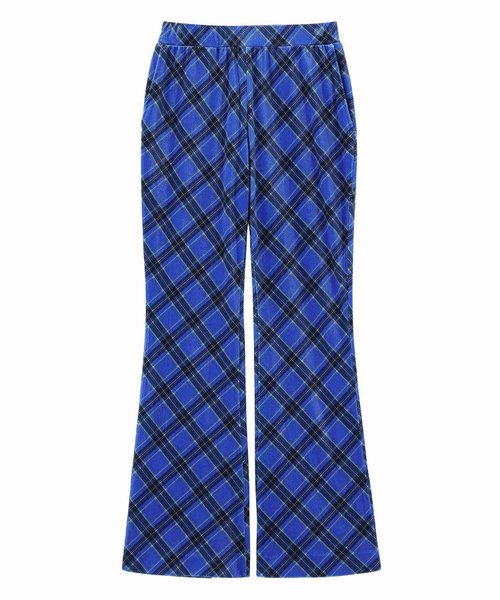 TARTAN PLAID FLARE PANTS