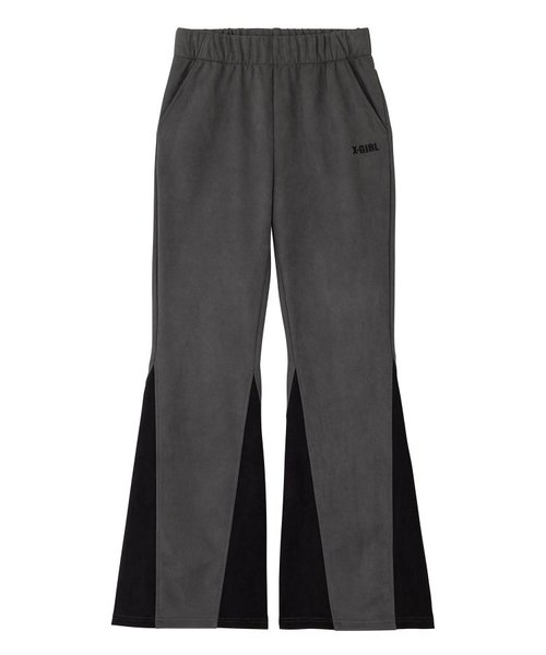 FAUX SUEDE FLARE PANTS