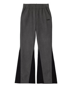 FAUX SUEDE FLARE PANTS