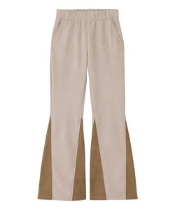 FAUX SUEDE FLARE PANTS